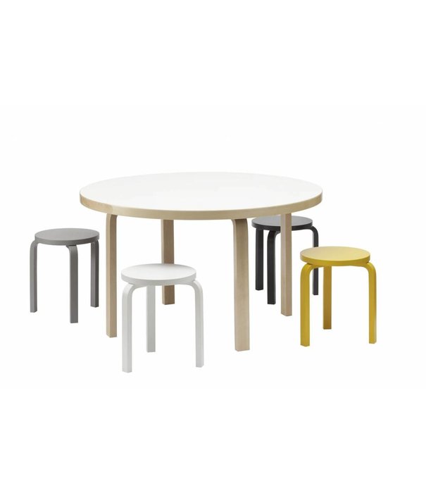 Artek  Artek - Aalto Table round 91, white laminate Ø125