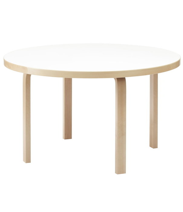 Artek  Artek - Aalto Table round 91, white laminate Ø125