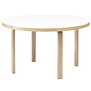 Artek - Aalto Table round 91, white laminate Ø125