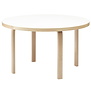 Artek - Aalto table round 91 , wit laminaat Ø125