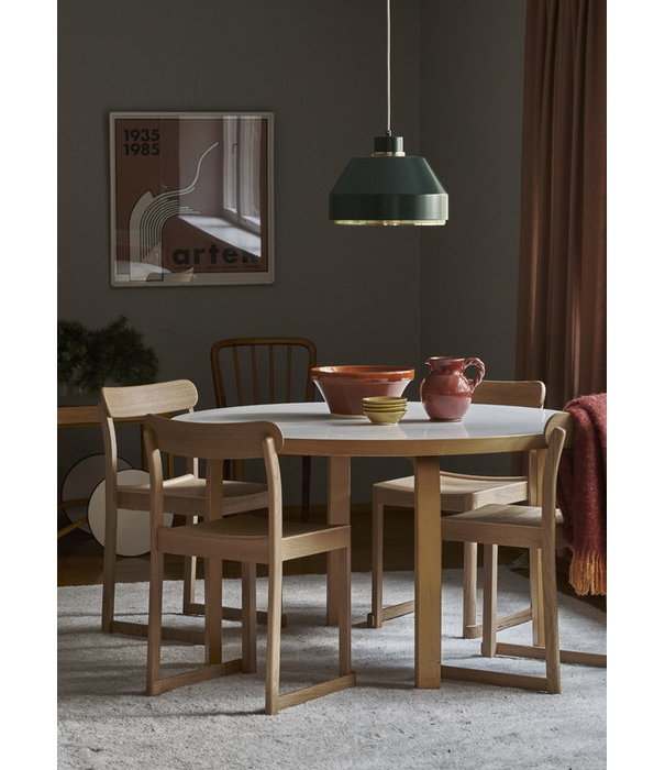 Artek   Artek - Aalto table round 91 , wit laminaat Ø125