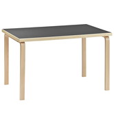 Artek - Aalto Table rectangular 81B zwart linoleum 120 x 75