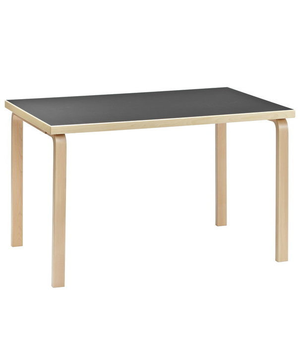 Artek  Artek - Aalto Table rectangular 81B black linoleum 120 x 75