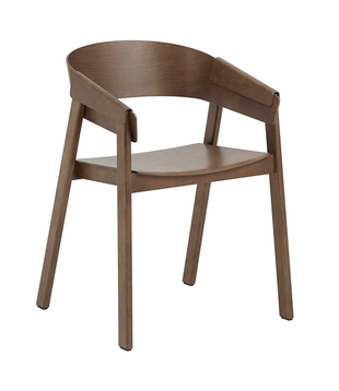 Cover Stoel donker bruin