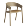 Muuto - Cover Armchair oak, leather seat