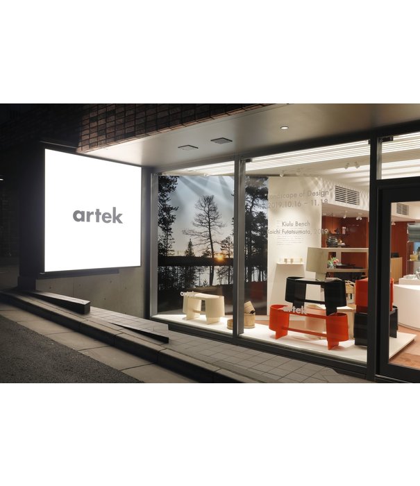 Artek  Artek - Kiulu bank B rood berken L88 cm.