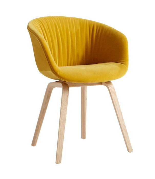 Hay  Dining Campaign, Hay AAC 23 Soft Chair Lola yellow, oak legs