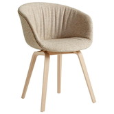 Hay - AAC 23 Soft  chair upholstered - oak legs -  Bolgheri LGG60