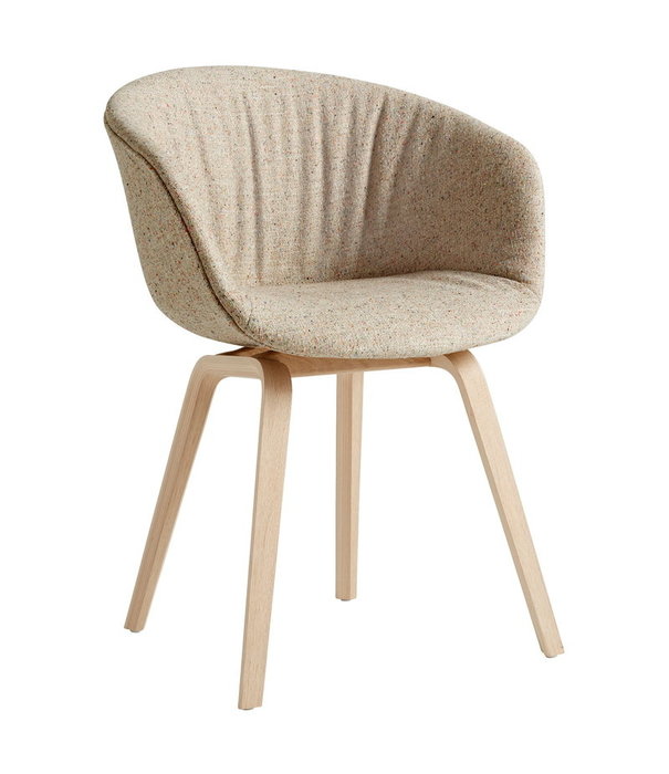 Hay  Hay - AAC 23 Soft  chair upholstered - oak legs -  Bolgheri LGG60