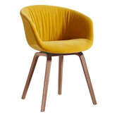 Dining Campaign, Hay AAC23 Soft Dining Chair Lola yellow - walnut legs