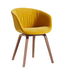 Hay AAC 23 Soft Chair Lola yellow, walnut legs