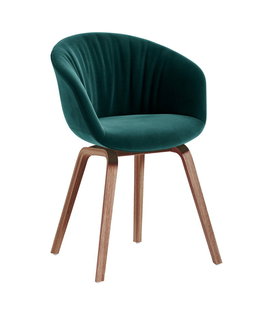 Hay AAC 23 Soft Chair Lola green , walnut legs