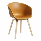 Hay AAC 23 Stoel cognac Sense leer, eiken poten