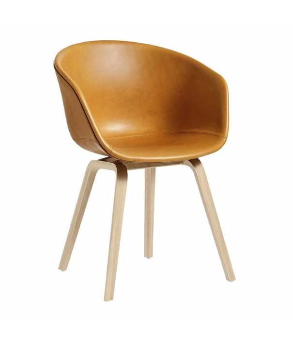 Hay   AAC 23 Stoel cognac Sense leer,  eiken poten