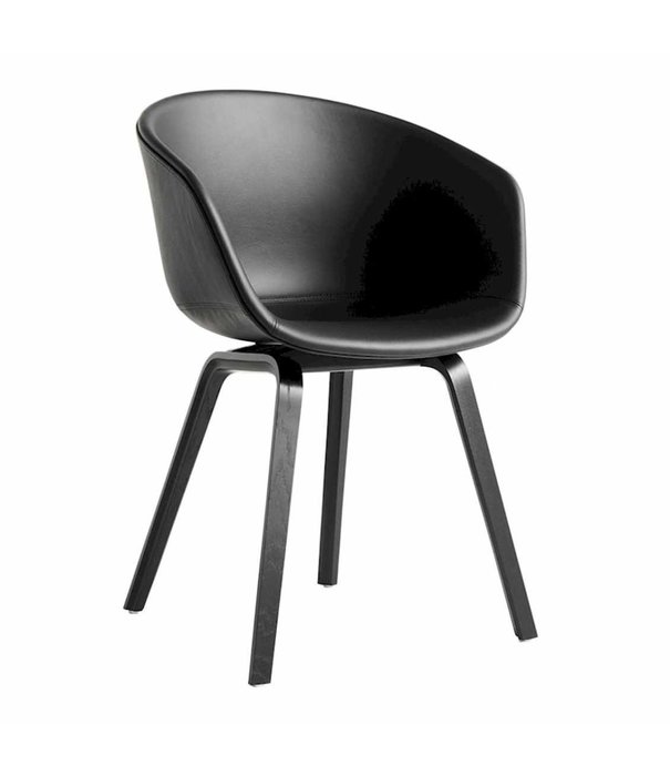 Hay  Hay AAC 23 Chair black Sense leather, black oak legs