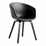Hay AAC 23 Stoel zwart Sense leer,  zwart eiken poten