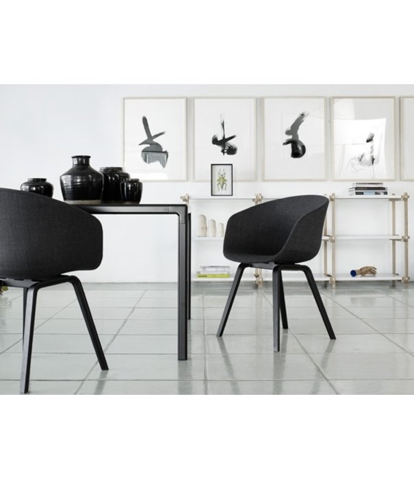 Hay  Hay AAC 23 Chair black Sense leather, black oak legs