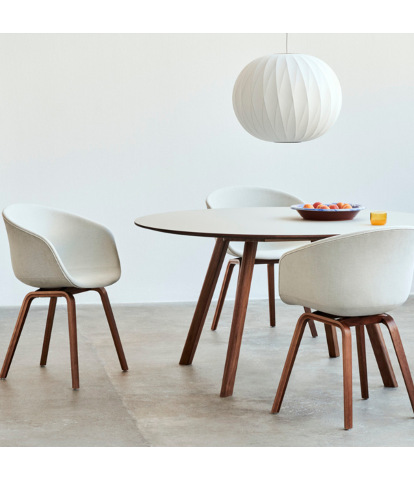 Hay  Dining Campaign, Hay AAC23 Soft Dining Chair Lola green, walnut legs