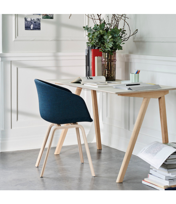 Hay  Dining Campaign, Hay AAC23 Soft Dining Chair Lola green, walnut legs