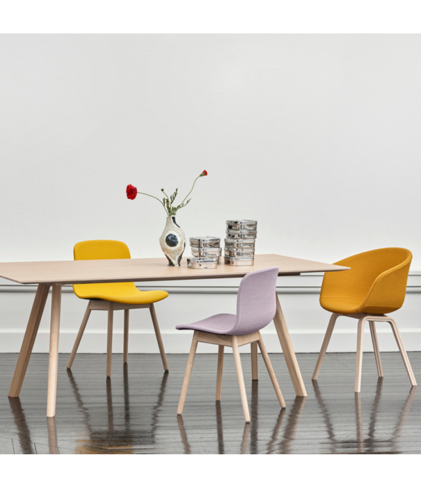 Hay  Dining Campaign, Hay AAC23 Soft Dining Chair Lola yellow - walnut legs