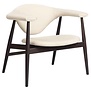 Gubi - Masculo lounge stoel walnoot - Harp 24 cream