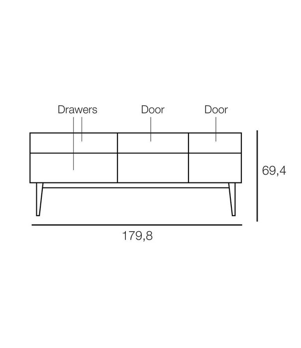 Muuto Reflect Sideboard Large oiled oak