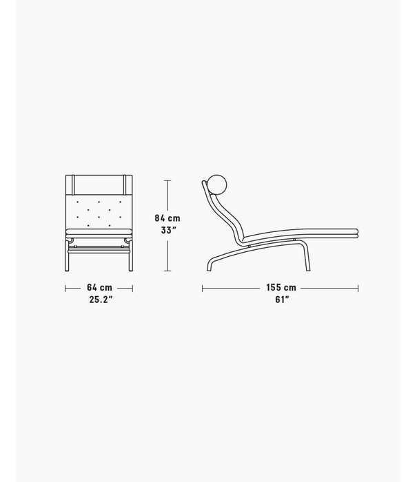 Fredericia  Fredericia The Vodder Chaise lounge stoel - cognac leder