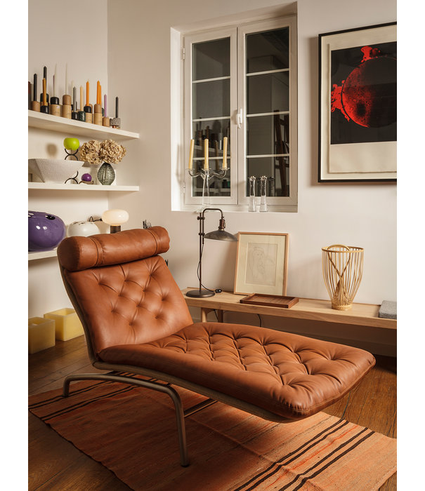 Fredericia  Fredericia The Vodder Chaise lounge stoel - cognac leder