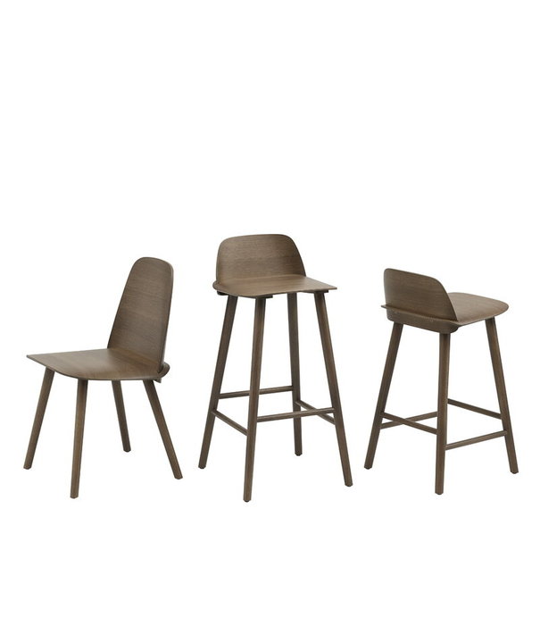 Muuto Nerd Eetkamerstoel donkerbruin