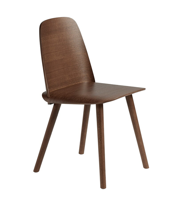 Muuto Nerd Eetkamerstoel donkerbruin