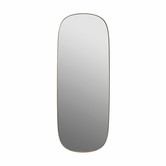 Framed mirror large taupe