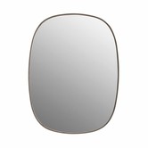 Framed mirror small - taupe