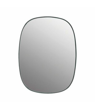 Framed Mirror Small dark green 59 x 44