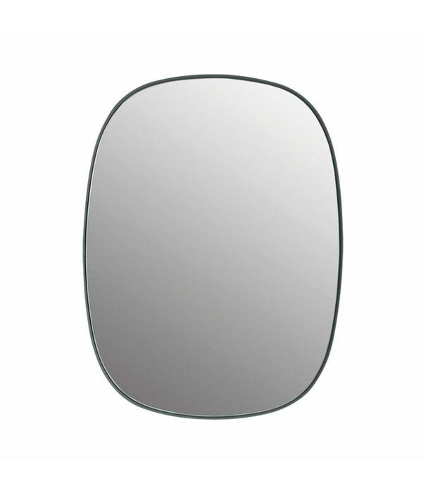 Muuto Framed spiegel small - donkergroen