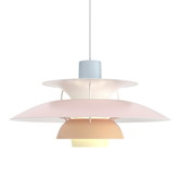 PH 5 Pastels Hanglamp blue rose peach