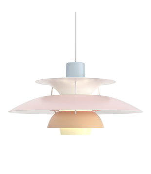Louis Poulsen PH5 Pendant Blue Rose Peach