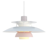 PH 5 Pastels Hanglamp Oyster Blue Rose