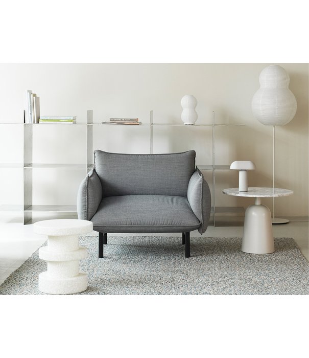 Normann Copenhagen  Normann Copenhagen - Ark armchair Canvas grey - black base