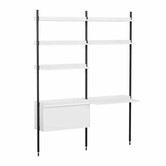 Hay Pier System - Pier combinatie 12, 2 columns wit / zwart profielen