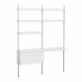 Pier System 12, 2 columns wit / clear aluminium