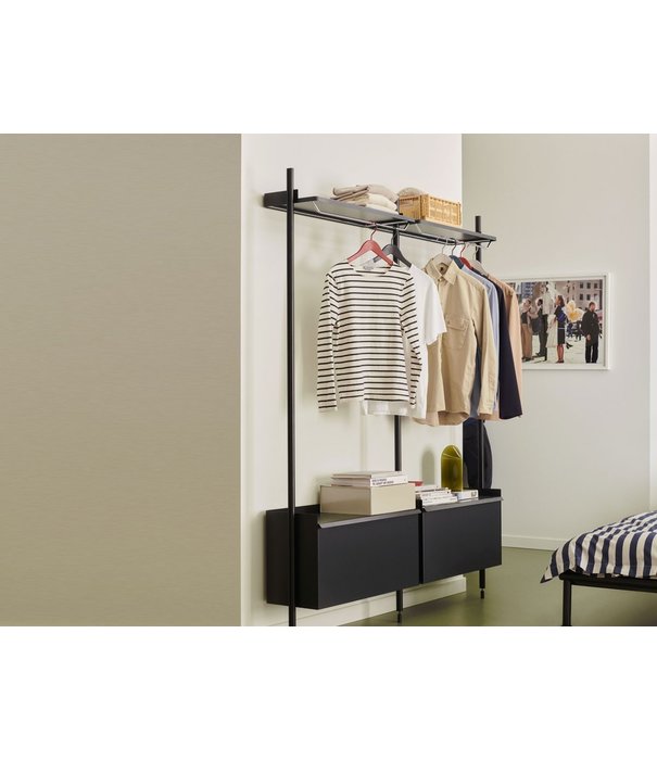 Hay  Hay Pier System - Pier combinatie 12, 2 columns zwart / zwart profielen