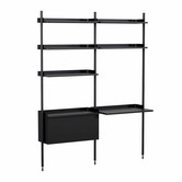 Hay Pier System - Pier combinatie 12, 2 columns zwart / zwart profielen