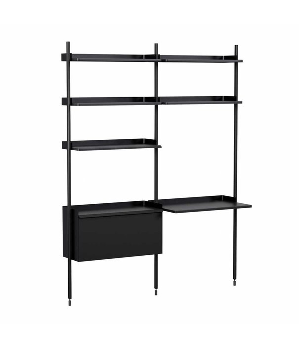 Hay  Hay Pier System - Pier combination 12, 2 columns black / black profiles