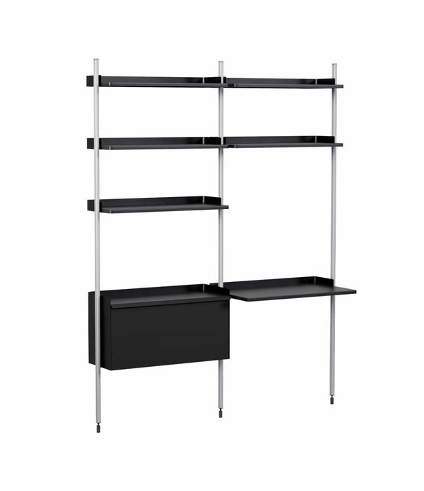 Hay  Hay Pier System  - Pier System combinatie 12 - 2 columns zwart / aluminium profielen