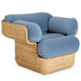 Basket Lounge Stoel rotan, Sunday 002 velours