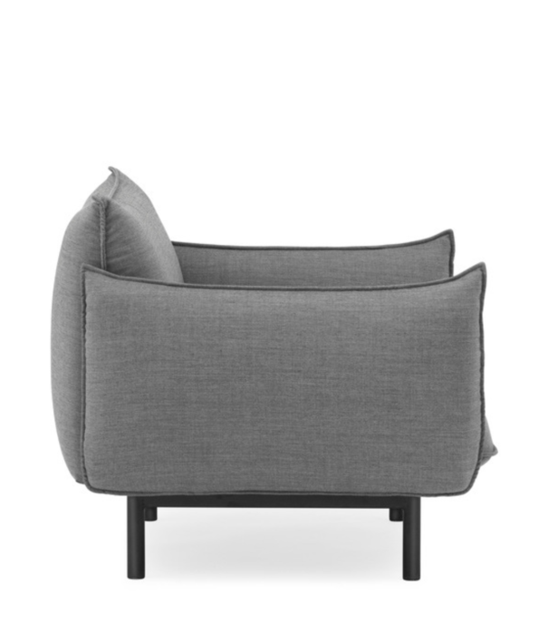 Normann Copenhagen  Normann Copenhagen - Ark armchair Canvas grey - black base