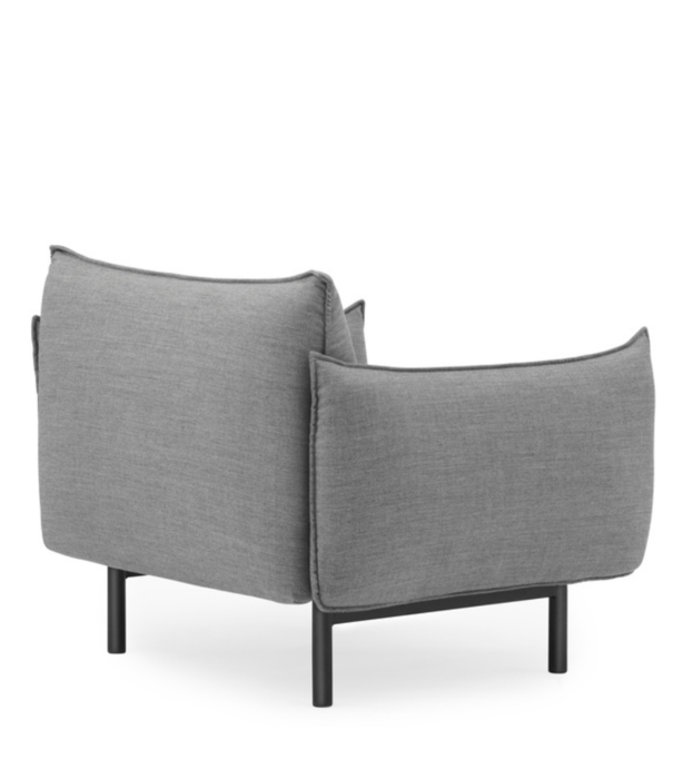 Normann Copenhagen  Normann Copenhagen - Ark armstoel Canvas grijs - zwarte voet