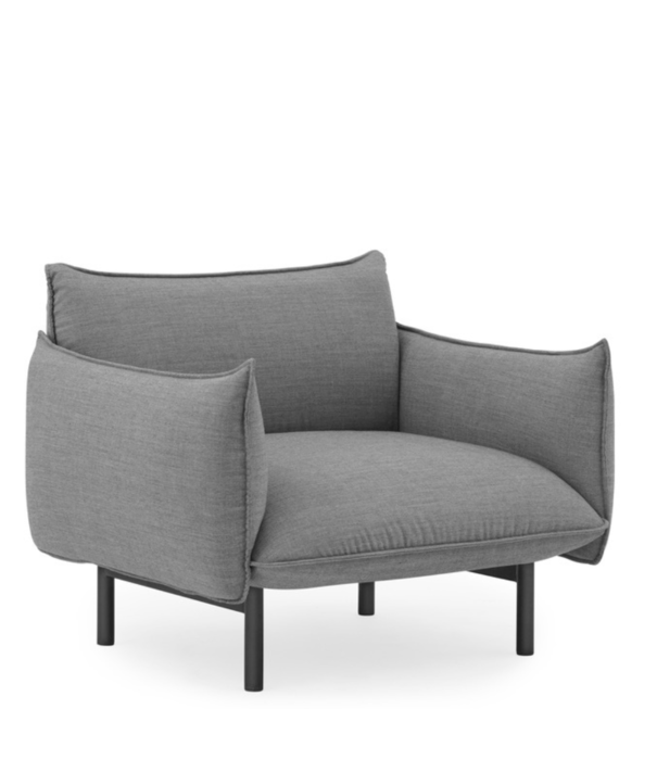 Normann Copenhagen  Normann Copenhagen - Ark armchair Canvas grey - black base