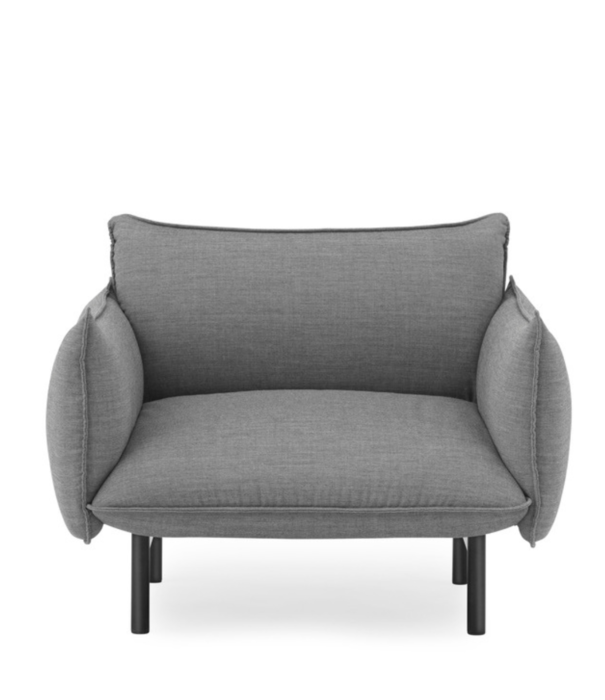 Normann Copenhagen  Normann Copenhagen - Ark armchair Canvas grey - black base