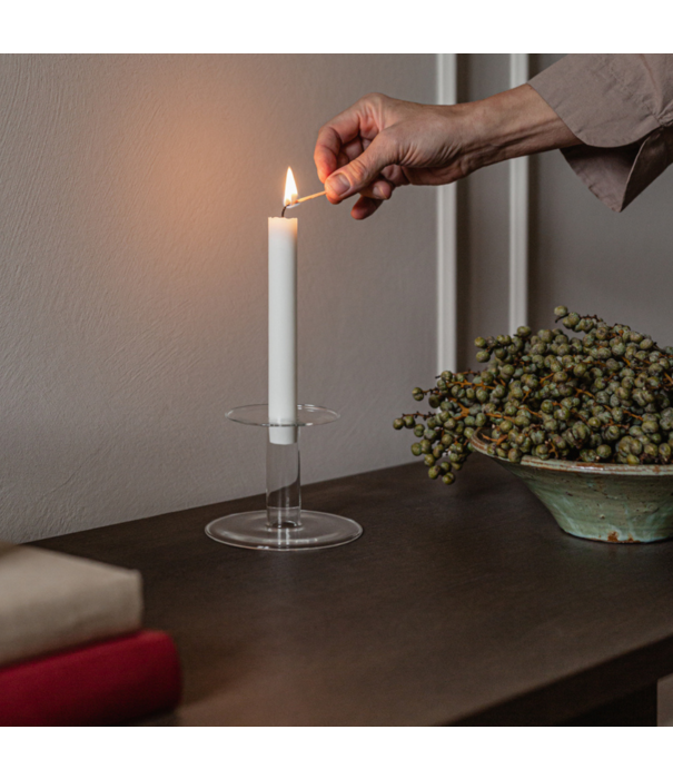 Audo Audo - Abacus candle holder clear glass